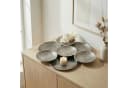 FINEBUY Dekoschale Silber Aluminium 44cm Rund Extravagant Bild 2