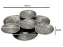 FINEBUY Dekoschale Silber Aluminium 44cm Rund Extravagant Bild 3