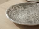 FINEBUY Dekoschale Silber Aluminium 44cm Rund Extravagant Bild 5