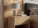 FINEBUY Nachttisch Eiche Optik mit Schublade und Ablagefach Bild 4