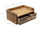 FINEBUY Wandnachttisch Akazie Braun Schwebend Bild 3