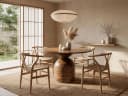 FINEBUY Esstisch FB117624 Rund Braun Mango-Holz Bild 1