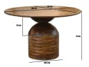 FINEBUY Esstisch FB117624 Rund Braun Mango-Holz Bild 3
