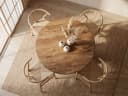 FINEBUY Esstisch FB117624 Rund Braun Mango-Holz Bild 5