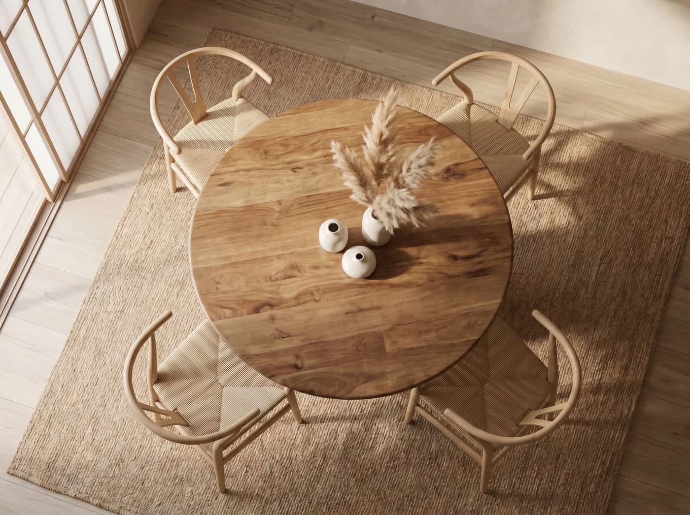 FINEBUY Esstisch FB117624 Rund Braun Mango-Holz - Bild 5