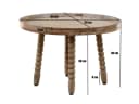 FINEBUY Couchtisch FB117841 Massivholz Braun Bild 3