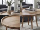FINEBUY Couchtisch FB117841 Massivholz Braun Bild 4