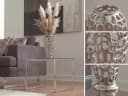 FINEBUY Bodenvase 45 cm Silber Aluminium Skulpturale Dekovase Bild 4