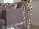 FINEBUY Bodenvase 45 cm Silber Aluminium Skulpturale Dekovase Bild 5