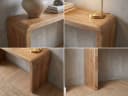 FINEBUY Konsolentisch Akazie Massivholz Braun Modern Bild 5