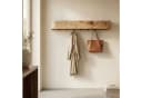 FINEBUY Wandgarderobe aus Akazienmassivholz mit 7 Haken Bild 2