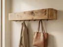 FINEBUY Wandgarderobe aus Akazienmassivholz mit 7 Haken Bild 4