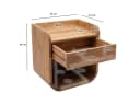 FINEBUY Wandnachttisch Akazie Braun Modern Bild 3