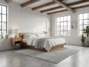 FINEBUY Wandnachttisch Akazie Braun Modern Bild 5