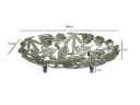 FINEBUY Dekoschale Oval Silber Aluminium 49cm Bild 3