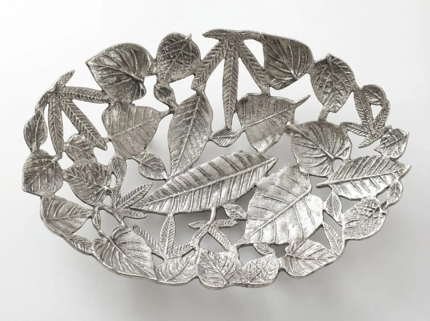 FINEBUY Dekoschale Oval Silber Aluminium 49cm - Bild 5