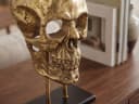 FINEBUY Dekofigur Totenkopf 57cm Aluminium Gold Bild 4