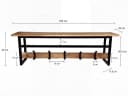 FINEBUY Wandgarderobe 100cm Massivholz Metall mit 5 Haken Bild 3