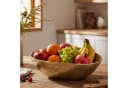 FINEBUY Obstschale Oval Aluminium Gold 30cm Bild 2