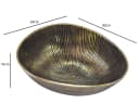 FINEBUY Obstschale Oval Aluminium Gold 30cm Bild 3