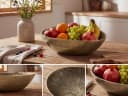 FINEBUY Obstschale Oval Aluminium Gold 30cm Bild 5