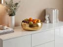 FINEBUY Aluminium Obstschale Gold 35cm mit Hammerschlag-Optik Bild 1