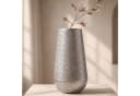 FINEBUY Dekovase Silber 47 cm Standvase aus Metall Bild 2