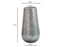 FINEBUY Dekovase Silber 47 cm Standvase aus Metall Bild 3