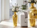 FINEBUY Bodenvase Gold Aluminium Mosaik-Design Bild 5