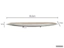 FINEBUY Obstschale Aluminium Silber 65,5cm Bootform Bild 3