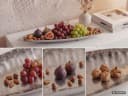 FINEBUY Obstschale Aluminium Silber 65,5cm Bootform Bild 5