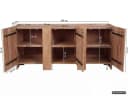 FINEBUY Sideboard 165cm Massivholz Akazienbraun Modern Bild 3