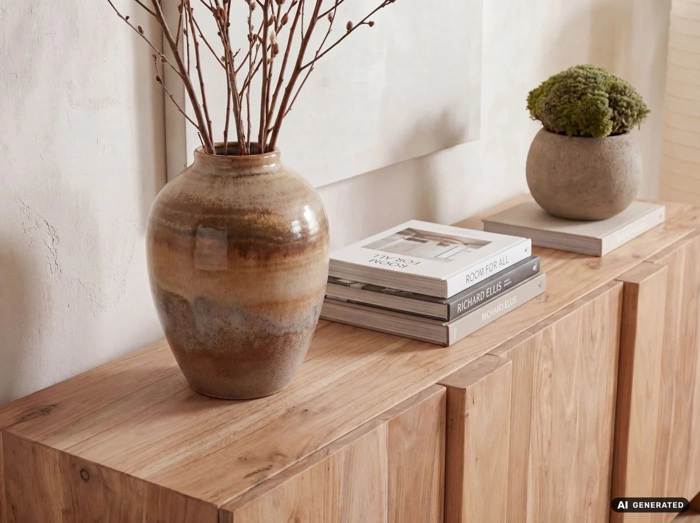 FINEBUY Sideboard 165cm Massivholz Akazienbraun Modern - Bild 4