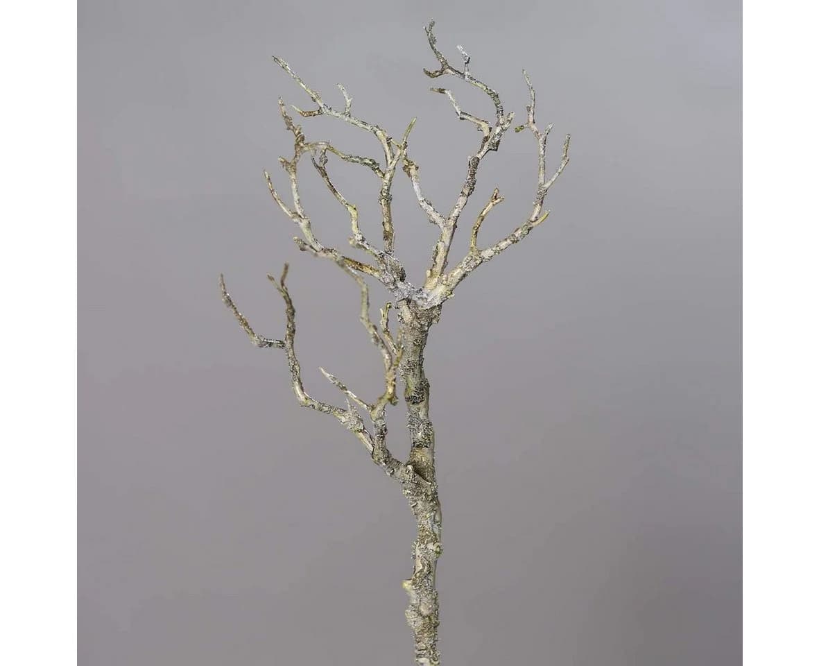 Winterliche Kunstpflanze Künstlicher AST Dunkelbraun 40cm naturgetreuer Dekoast mucPlants