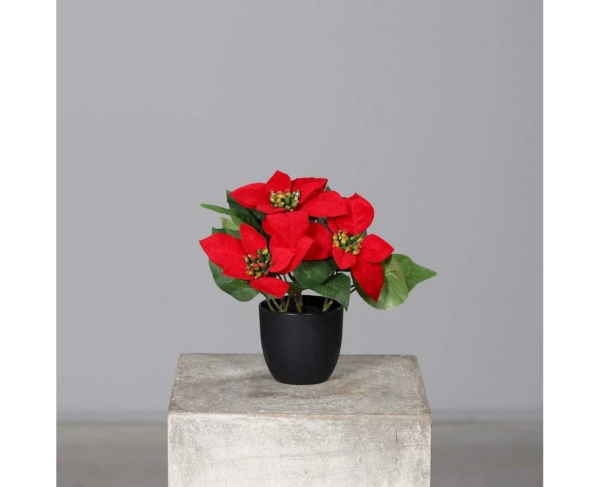 Künstlicher Weihnachtstern Rot mucPlants