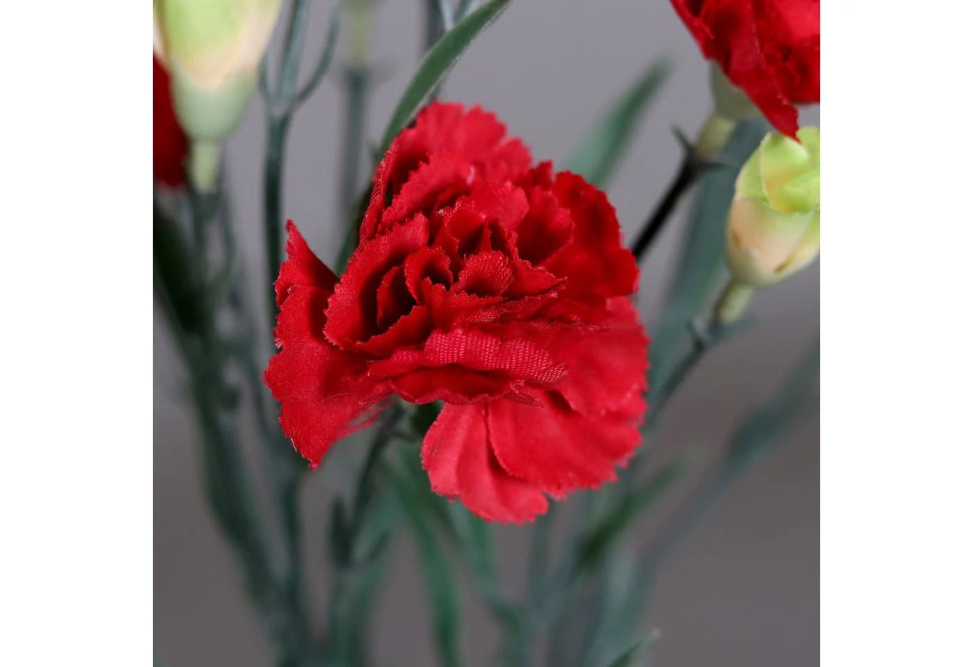 mucPlants Kunstblumenstrauß Nelken Rot 50 cm