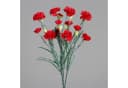 mucPlants Kunstblumenstrauß Nelken Rot 50 cm Bild 2