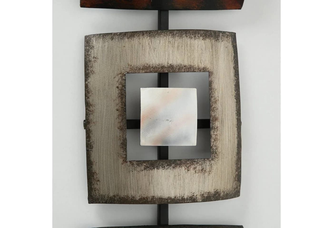 mucHome Wandbild Wanddeko QUADRO 18x78cm Metall Bunt Skulptur