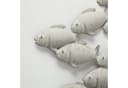mucHome Wanddekoobjekt Fischschwarm Metall Grau Bild 1