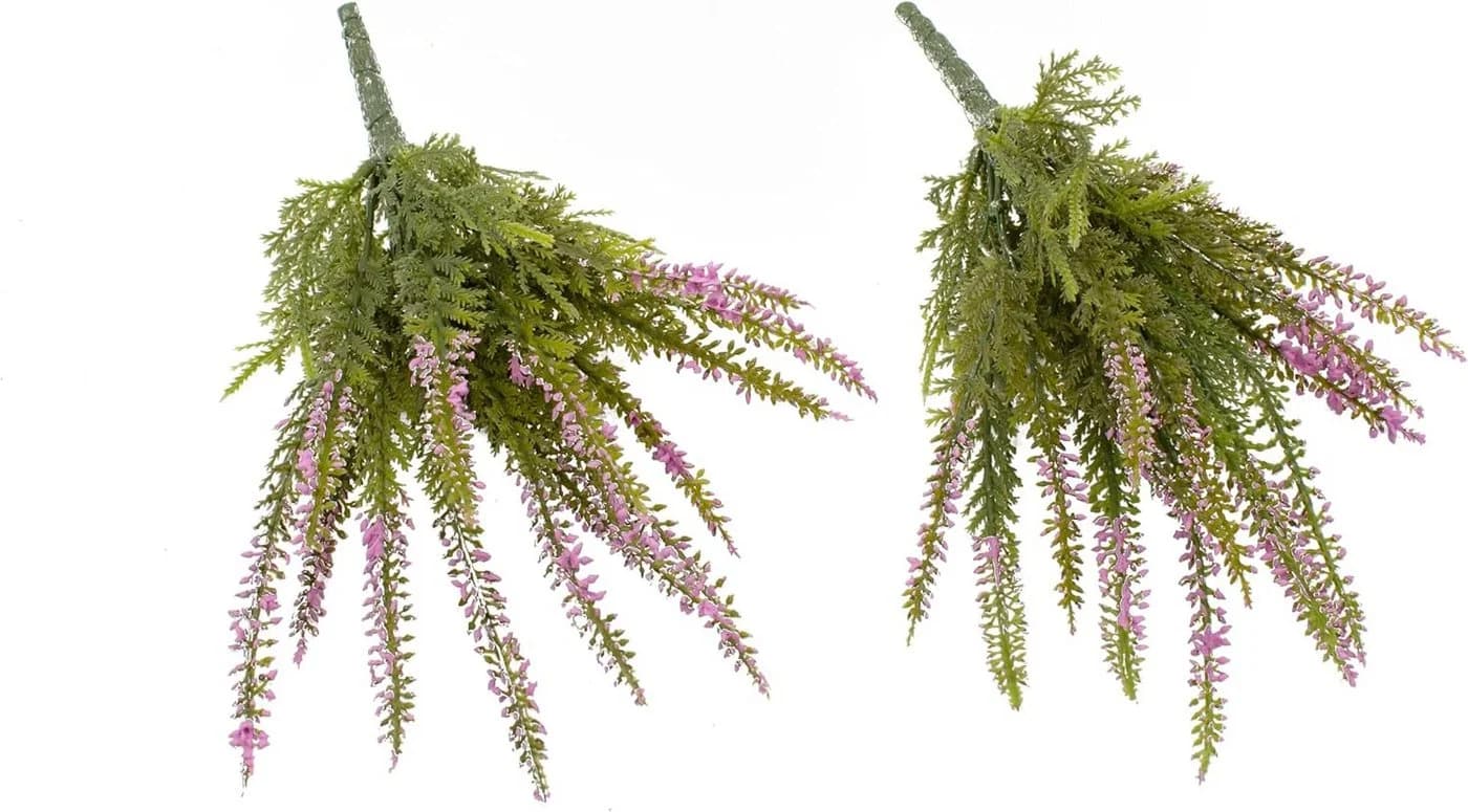 mucPlants Kunstpflanze 2er Set künstliche Erika Stecker rot - Bild 2
