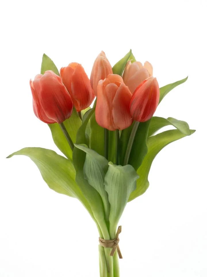 mucPlants Kunsttulpenbündel Real Touch mit 4 Tulpen & 3 Knospen - Bild 2