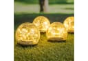 mucHome Kugelleuchte 4er Set LED Solar Kugel Bruchglas Gartenlampen Bild 2