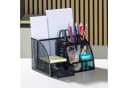 mucHome Schreibtischorganizer mit Schublade Mesh Metall Schwarz Bild 2