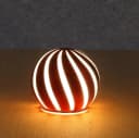 mucHome LED Kugelleuchte Deko Kugel rot/weiß 10cm Bild 4