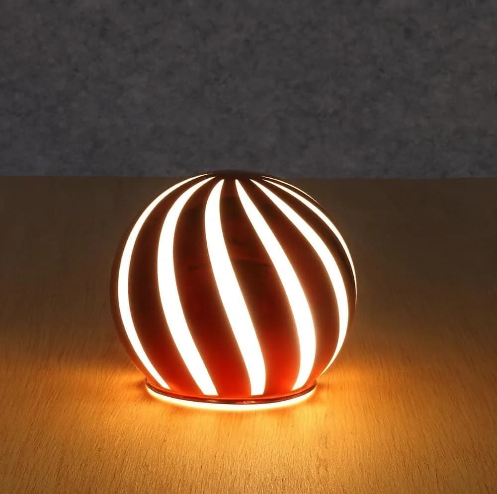 mucHome LED Kugelleuchte Deko Kugel rot/weiß 10cm - Bild 4