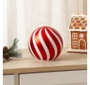 mucHome LED Kugelleuchte Deko Kugel rot/weiß 10cm Bild 5