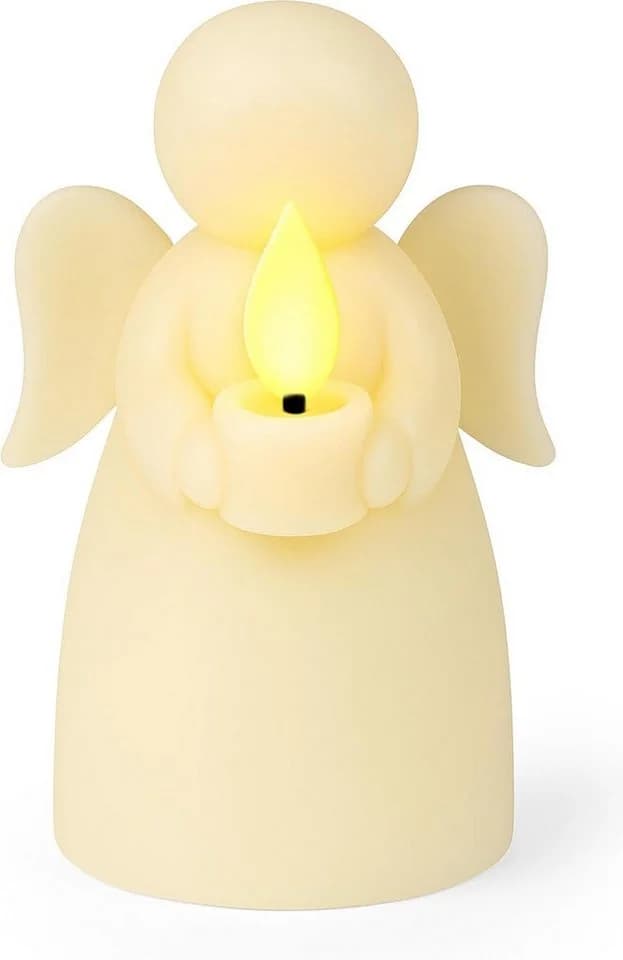 mucHome LED-Kerze Echtwachs flackerndem Licht Timer Engel oder Tannenbaum - Bild 2