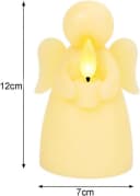 mucHome LED-Kerze Echtwachs flackerndem Licht Timer Engel oder Tannenbaum Bild 4
