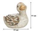 mucHome Gartenfigur Entenpaar grau-braun Polyresin Bild 1