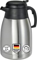 mucHome Thermoskanne 1,5L Edelstahl Doppelwandig Einhandbedienung Bild 2